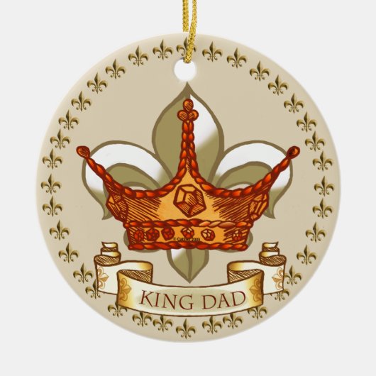 King Vater Royal Crown Keramik Ornament (Vorne)
