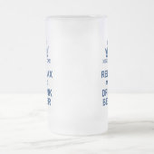 King Vater Spaß Relax und trinken Bier blauen Bier Mattglas Bierglas (Mittel)