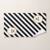 King Vaters Krone auf Schwarz und Weiß gestreift Badhandtuch Set (Handtuch)