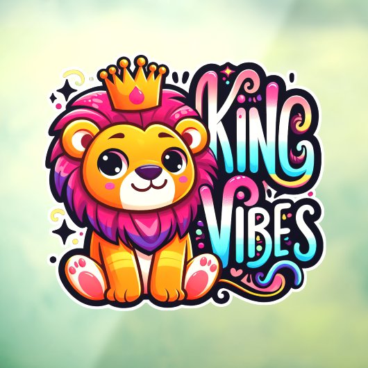 King vibes fensteraufkleber (Blatt 3)