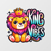 King vibes fensteraufkleber (Blatt)