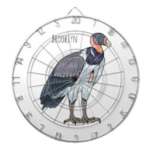 King vulture bird cartoon illustration dartscheibe