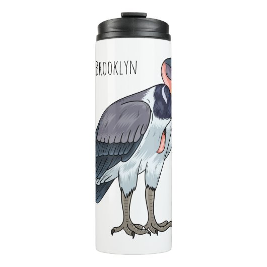 King vulture bird cartoon illustration thermosbecher (Vorderseite)