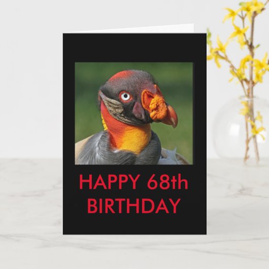 King Vulture - Happy 68. Karte (Gelbe Blume)