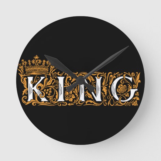 King Wall Clock Runde Wanduhr (Vorderseite)