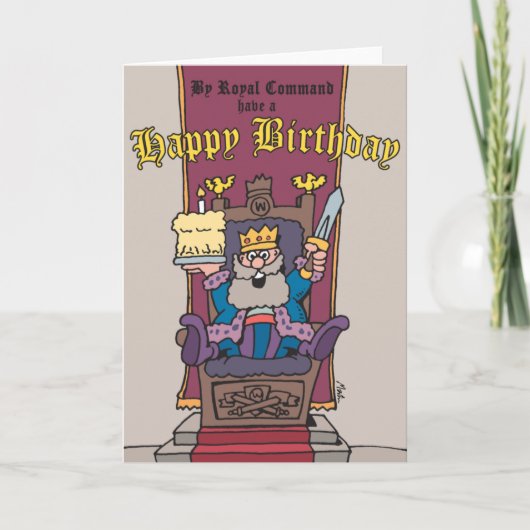 King Wally Happy Birthday Card Karte (Vorderseite)