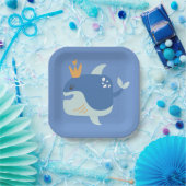 King Whale Sea Animals Kids Party Paper Plate Pappteller (Party)
