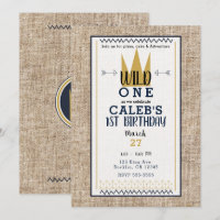 King Wild ONE Things Gold Crown 1. Geburtstag Part