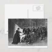 King Wilhelm I. besucht das Krankenhaus Postkarte (Vorne/Hinten)