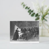 King Wilhelm I. besucht das Krankenhaus Postkarte (Stehend Vorderseite)