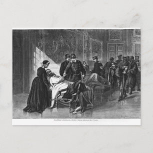 King Wilhelm I. besucht das Krankenhaus Postkarte