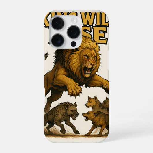 King Will Rise | Motivational Lion Art iPhone Hülle (Rückseite)