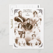 King William I. von Württemberg & Family Postkarte (Vorne/Hinten)