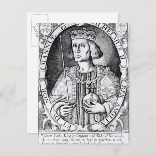 King William II von England, 1618 Postkarte (Vorne/Hinten)