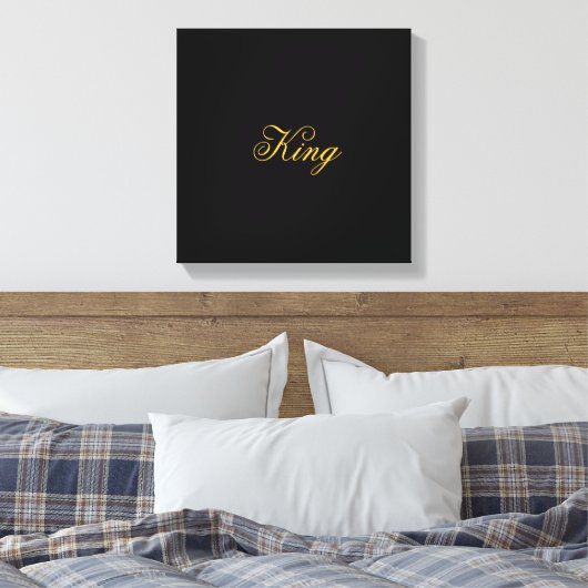 King Wrapped Canvas Leinwanddruck (Insitu (Schlafzimmer))