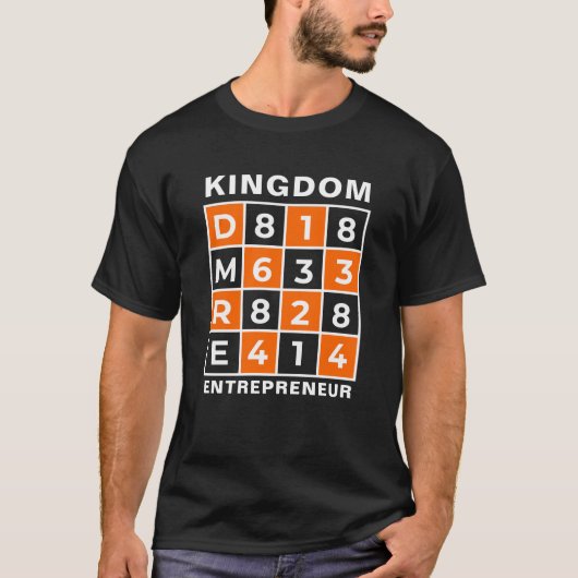 KINGDOM ENTREPRENEUR Christlich Bibel Vers T-Shirt (Vorderseite)