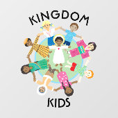 Kingdom Kids Christlich Club Fensteraufkleber (Blatt)