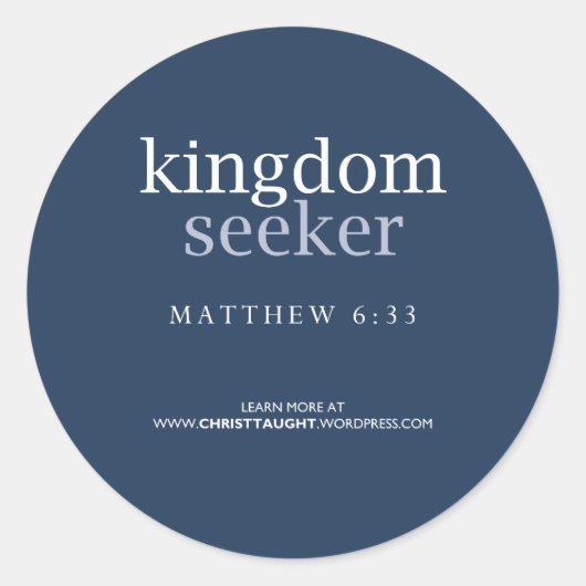 Kingdom Seeker Sticker (Vorderseite)