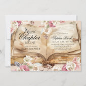 Kingdom Storybook Flowers Books Baby Shower Einladung (Vorderseite)