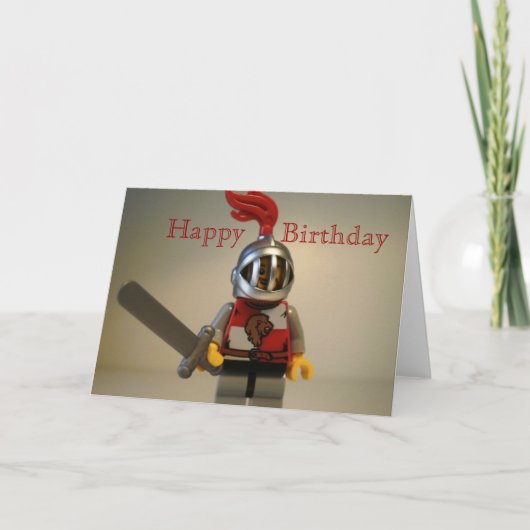 Kingdoms Lion Knight Minifig Happy Birthday Card Karte (Vorderseite)