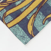 KINGFISCHER UND BLUMENDE RUSSISCHE Jugendstil-Flor Fleecedecke (Ecke)