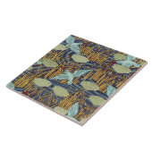 KINGFISCHER UND BLUMENDE RUSSISCHE Jugendstil-Flor Fliese (Seite)