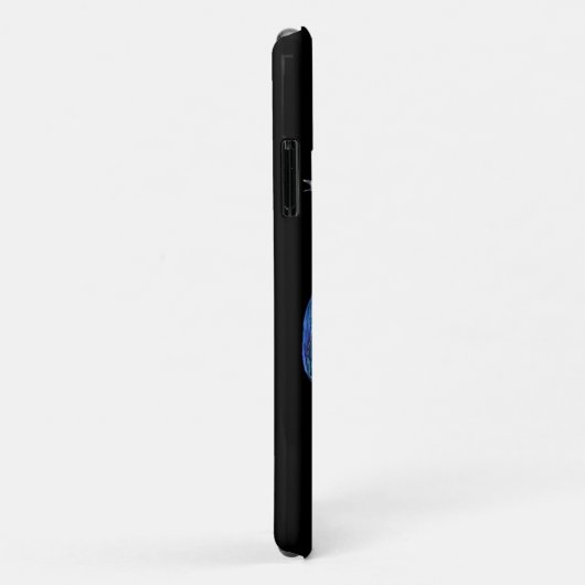 KINGFISCHEREIMONOGRAM, Electric Blue, Black Case-Mate iPhone Hülle (Hinten/Rechts)