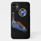 KINGFISCHEREIMONOGRAM, Electric Blue, Black Case-Mate iPhone Hülle (Rückseite)