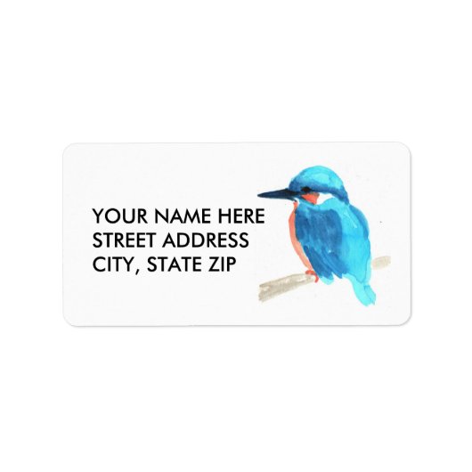 Kingfisher Address Labels Adressaufkleber (Vorne)