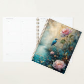Kingfisher and pink roses planer (Anzeige)