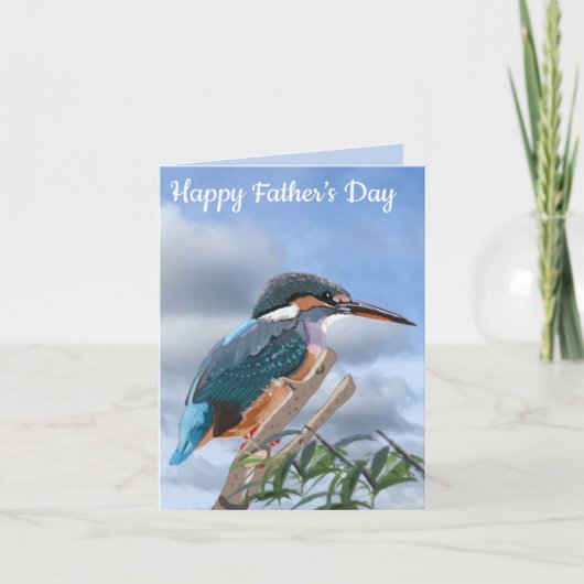 Kingfisher and Willow editable Father's Day Card Karte (Vorderseite)