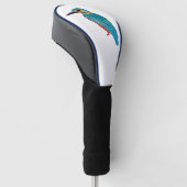 Kingfisher Bird Art Golf Headcover (angewinkelt)