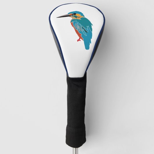 Kingfisher Bird Art Golf Headcover (Vorderseite)