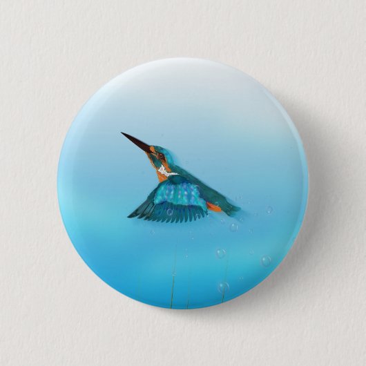 Kingfisher Bird Button (Vorderseite)
