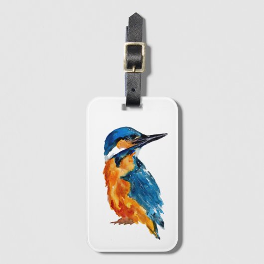 Kingfisher Bird Gepäckanhänger (Vorderseite Vertikal)