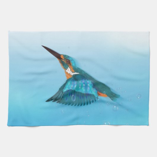 Kingfisher Bird Geschirrtuch (Horizontal)