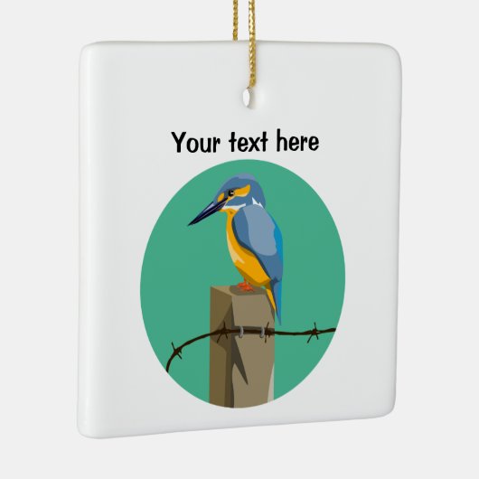 Kingfisher Bird Keramikornament (Rechts)