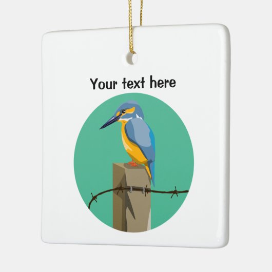 Kingfisher Bird Keramikornament (Links)