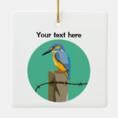 Kingfisher Bird Keramikornament (Rückseite)