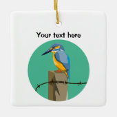 Kingfisher Bird Keramikornament (Vorderseite)