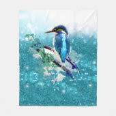 Kingfisher Bird Naturschutz Kunst, Dichtung und Mu Fleecedecke (Vorderseite)