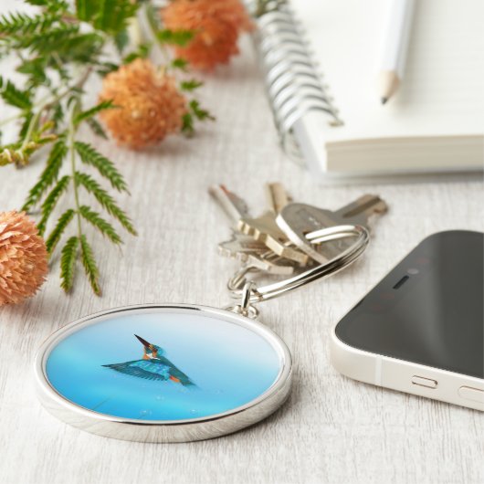 Kingfisher Bird Schlüsselanhänger (Seite)