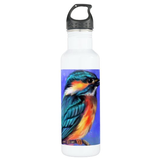 Kingfisher Bird Stainless Steel Water Bottle Edelstahlflasche (Vorderseite)