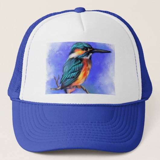 Kingfisher Bird Trucker Hat Truckerkappe (Vorderseite)