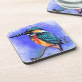 Kingfisher Bird Untersetzer (Linke Seite)