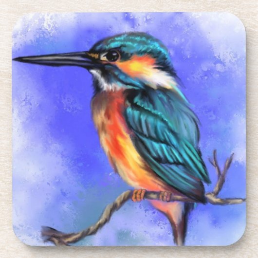 Kingfisher Bird Untersetzer (Vorderseite)