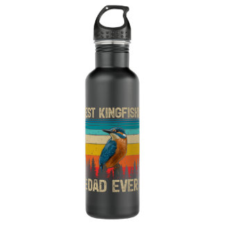 Kingfisher Bird Vintag Best Kingfisher Vater Ever Edelstahlflasche