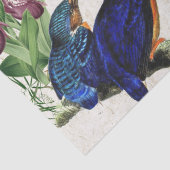 Kingfisher Birds Orchid Flower Palms Tissue Paper Seidenpapier (Detail)