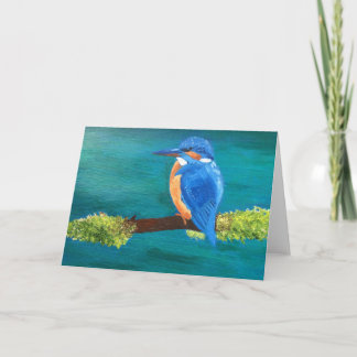 Kingfisher blank greeting card karte