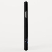 KINGFISHER BLAUE GEMSTONE MONOGRAM Black Case-Mate iPhone Hülle (Hinten/Rechts)